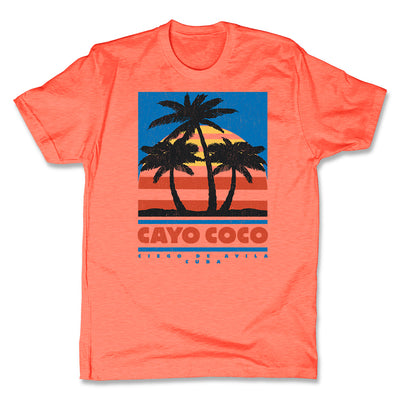 Akonkawa-Cayo-Coco-Cuba-Orange-Mens-T-Shirt