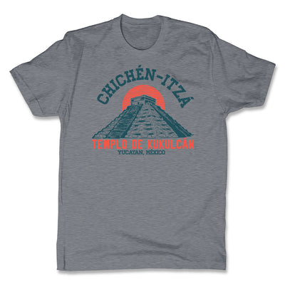 Akonkawa-Chichen-Itza-Mexico-Grey-Mens-T-Shirt