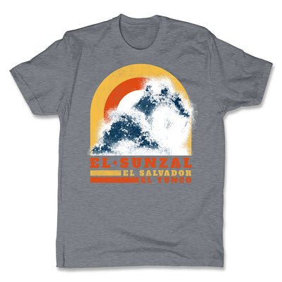 Akonkawa-El-Sunzal-El-Salvador-Grey-Mens-T-Shirt