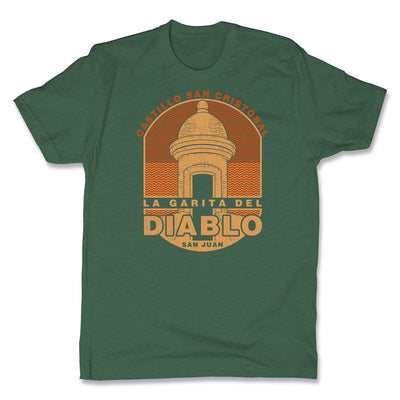 Akonkawa-La-Garita-Del-Diablo-Puerto-Rico-Green-Mens-T-Shirt
