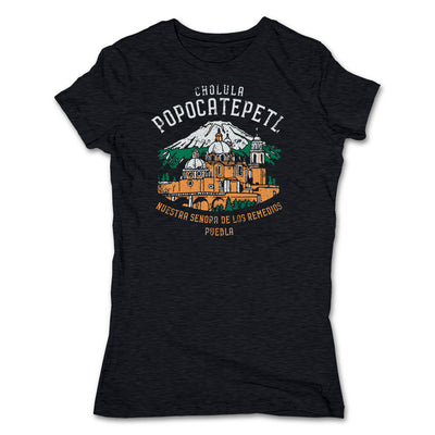 Akonkawa-Popocatepetl-Mexico-Black-T-Shirt