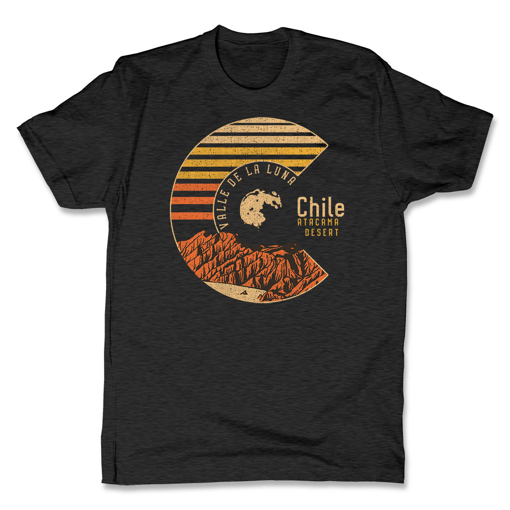 Akonkawa-Valle-De-La-Luna-Chile-Black-Mens-T-Shirt